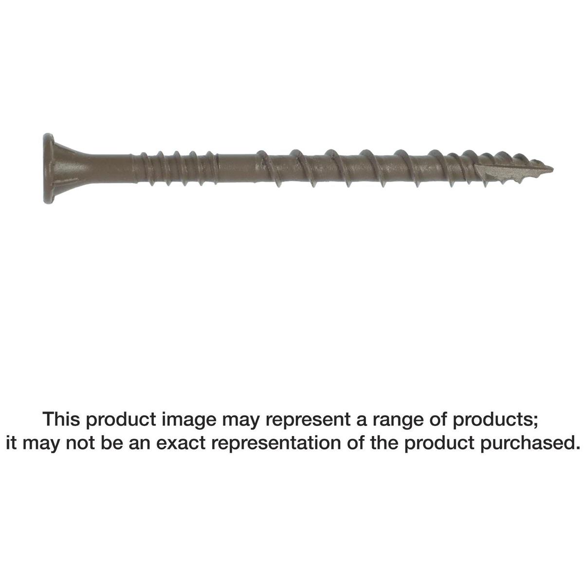 Simpson Strong-Tie DSVR312R5LB Deck-Drive DSV WOOD Screw, #10 x 3-1/2-in. T-25, Flat Head, Quik Guard, Red, 5-lb.